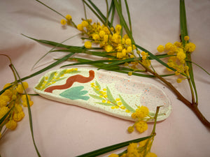 Oval Trinket Dish ~ Wattle