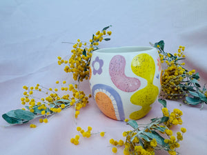 Mini Hug Mug ~ Flower Abstracts