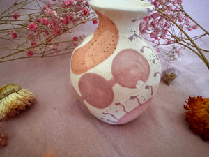 Seconds Sale Bud Vase Small ~ Pink Abstract 2