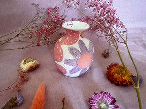 Seconds Sale Bud Vase Small ~ Pink Abstract 2
